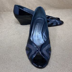 Vintage Roberto Capucci Patent Leather Wedge Shoes